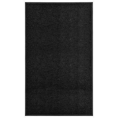 Vidaxl deurmat wasbaar 90x150 cm zwart