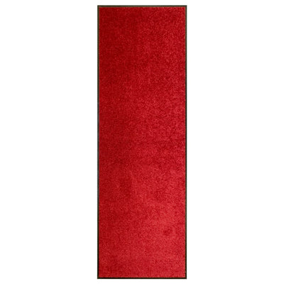 Vidaxl deurmat wasbaar 60x180 cm rood