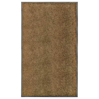 Vidaxl deurmat wasbaar 90x150 cm bruin