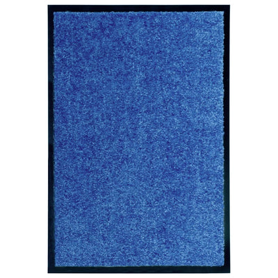 VidaXL Deurmat wasbaar 40x60 cm blauw