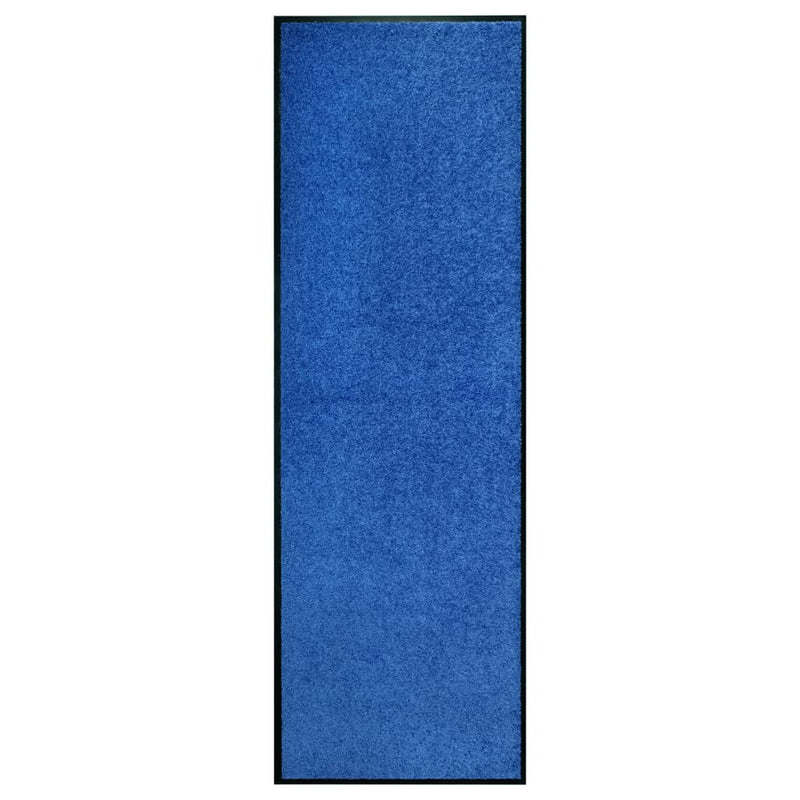 Vidaxl deurmat wasbaar 60x180 cm blauw