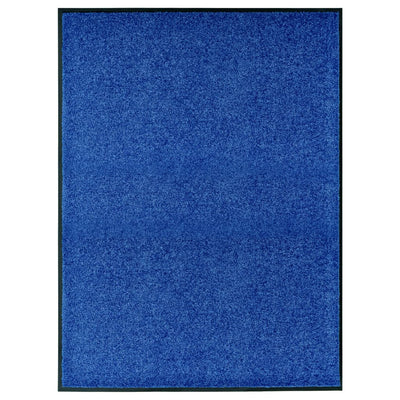 Vidaxl deurmat wasbaar 90x120 cm blauw