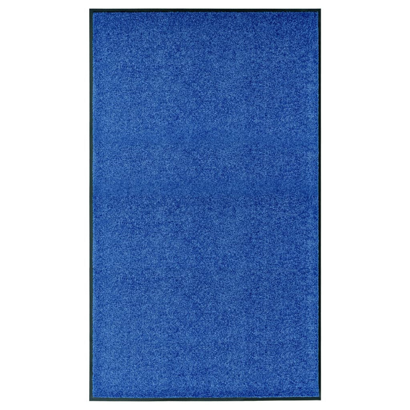 Vidaxl deurmat wasbaar 90x150 cm blauw