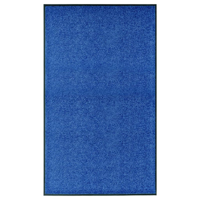 Vidaxl deurmat wasbaar 90x150 cm blauw
