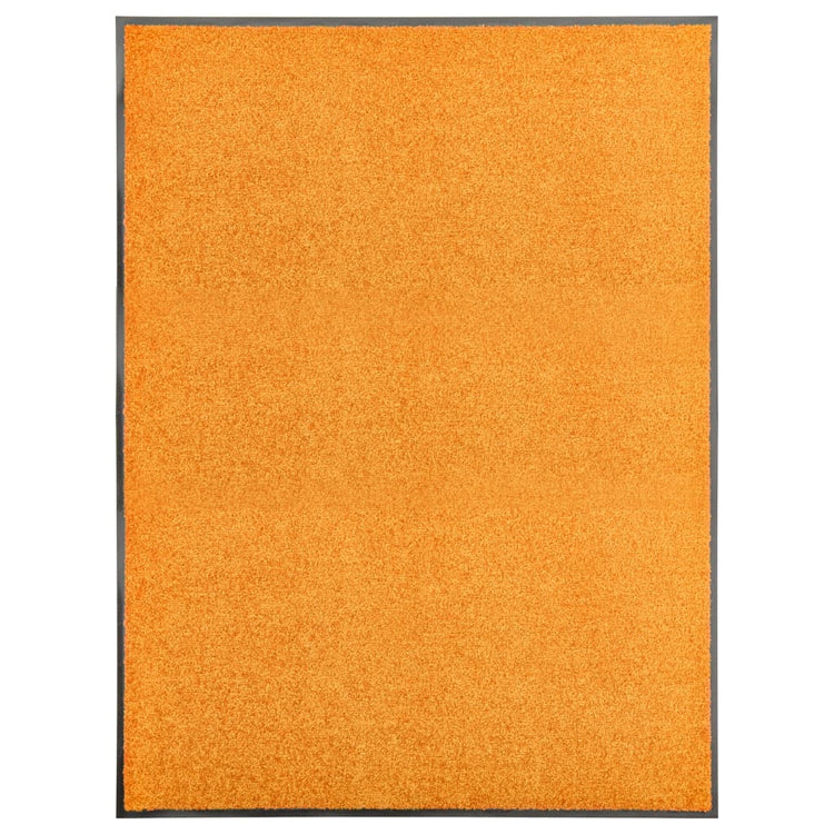 Vidaxl deurmat wasbaar 90x120 cm oranje