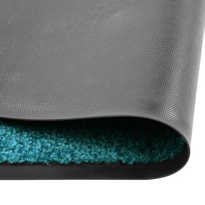 Vidaxl deurmat wasbaar 60x180 cm cyaan