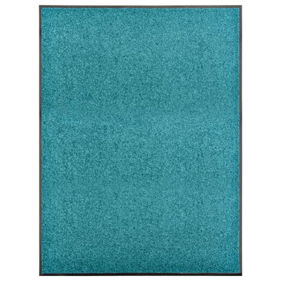 Vidaxl deurmat wasbaar 90x120 cm cyaan