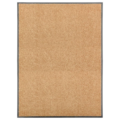 Vidaxl deurmat wasbaar 90x120 cm crème