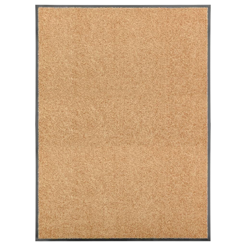 Vidaxl deurmat wasbaar 90x120 cm crème