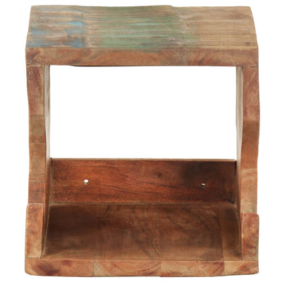 Vidaxl wandfietsenrek 35x25x25 cm massief gerecycled hout