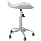 Vidaxl salonkruk kunstleer wit - afbeelding 3