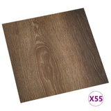Vidaxl vloerplanken zelfklevend 55 st 5,11 m² pvc bruin - afbeelding 2