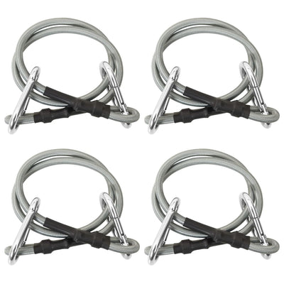 Vidaxl touwen met karabijnhaak 4 st rubber