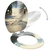 Vidaxl toiletbrillen met soft-close deksel 2 st strand mdf