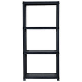 Vidaxl opbergrek 4-laags 61x30,5x130 cm kunststof zwart - afbeelding 3