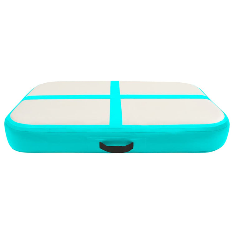 Vidaxl gymnastiekmat met pomp opblaasbaar 60x100x20 cm pvc groen