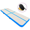 Vidaxl gymnastiekmat met pomp opblaasbaar 300x100x15 cm pvc blauw