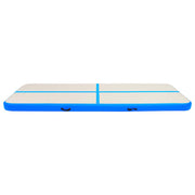 Vidaxl gymnastiekmat met pomp opblaasbaar 500x100x15 cm pvc blauw - afbeelding 3