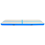 Vidaxl gymnastiekmat met pomp opblaasbaar 600x100x15 cm pvc blauw - afbeelding 3