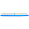 Vidaxl gymnastiekmat met pomp opblaasbaar 800x100x15 cm pvc blauw