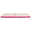 Vidaxl gymnastiekmat met pomp opblaasbaar 500x100x20 cm pvc roze