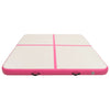 Vidaxl gymnastiekmat met pomp opblaasbaar 200x200x10 cm pvc roze