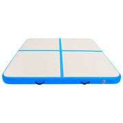 Vidaxl gymnastiekmat met pomp opblaasbaar 200x200x20 cm pvc blauw - afbeelding 3