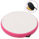 Vidaxl gymnastiekmat met pomp opblaasbaar 100x100x15 cm pvc roze