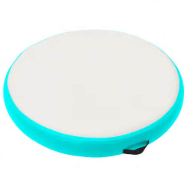 Vidaxl gymnastiekmat met pomp opblaasbaar 100x100x20 cm pvc groen