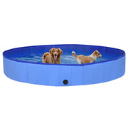 Vidaxl hondenzwembad inklapbaar 300x40 cm pvc blauw - afbeelding 3