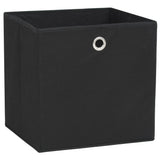 Vidaxl opbergboxen 4 st 28x28x28 cm nonwoven stof zwart - afbeelding 2