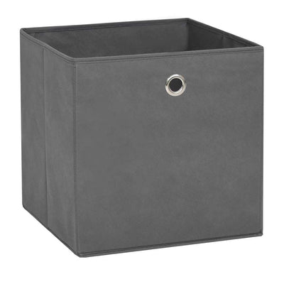 Vidaxl opbergboxen 4 st 28x28x28 cm nonwoven stof grijs