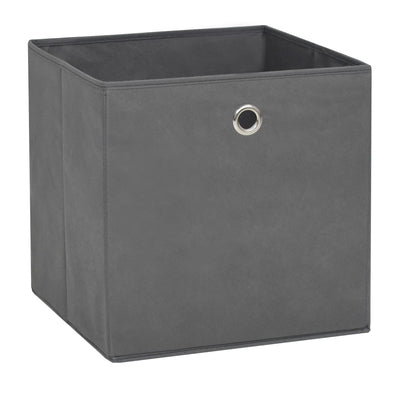 Vidaxl opbergboxen 10 st 28x28x28 cm nonwoven stof grijs