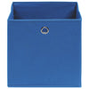 Vidaxl opbergboxen 4 st 28x28x28 cm nonwoven stof blauw