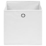 Vidaxl opbergboxen 10 st 28x28x28 cm nonwoven stof wit - afbeelding 3