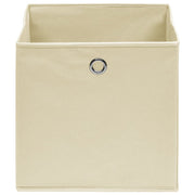 Vidaxl opbergboxen 4 st 28x28x28 cm nonwoven stof crèmekleurig - afbeelding 3