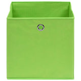 Vidaxl opbergboxen 4 st 28x28x28 cm nonwoven stof groen - afbeelding 3