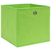 Vidaxl opbergboxen 10 st 28x28x28 cm nonwoven stof groen