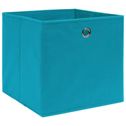 Vidaxl opbergboxen 4 st 28x28x28 cm nonwoven stof babyblauw - afbeelding 2