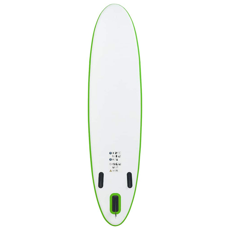 Vidaxl stand up paddleboardset opblaasbaar groen en wit