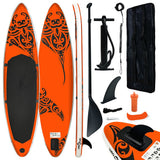 Vidaxl stand up paddleboardset opblaasbaar 305x76x15 cm oranje - afbeelding 1