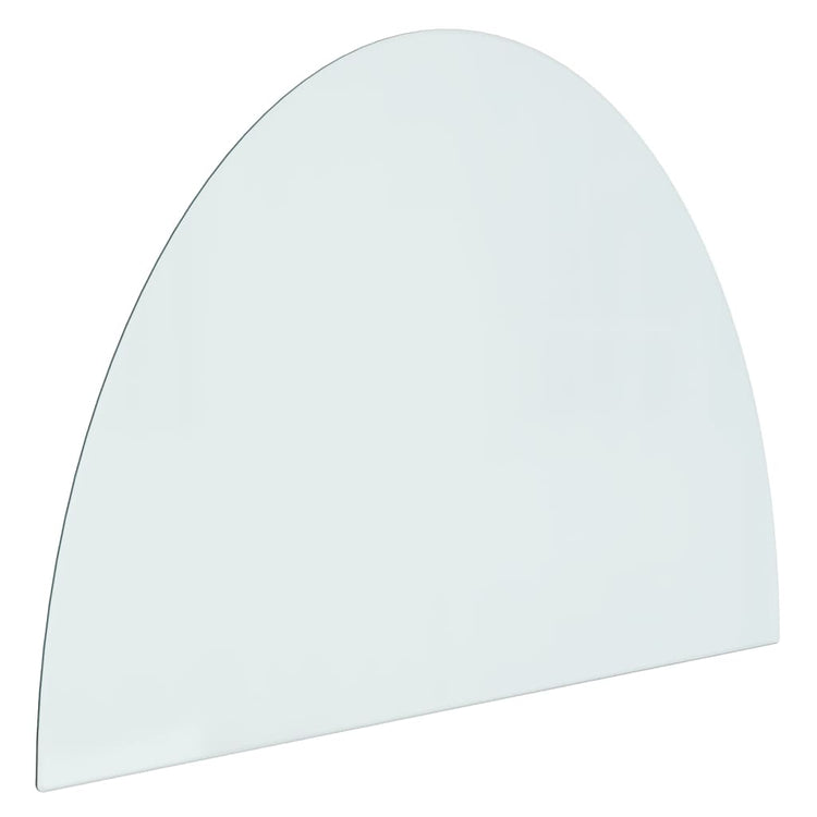 Vidaxl glasplaat voor open haard half rond 800x600 mm