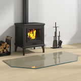 Vidaxl glasplaat openhaard zeshoekig 100x50 cm - afbeelding 1