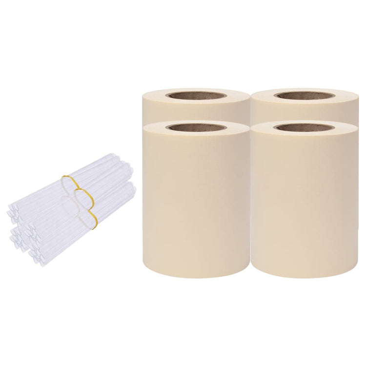 Vidaxl privacystrips 35x0,19 m pvc crèmekleurig