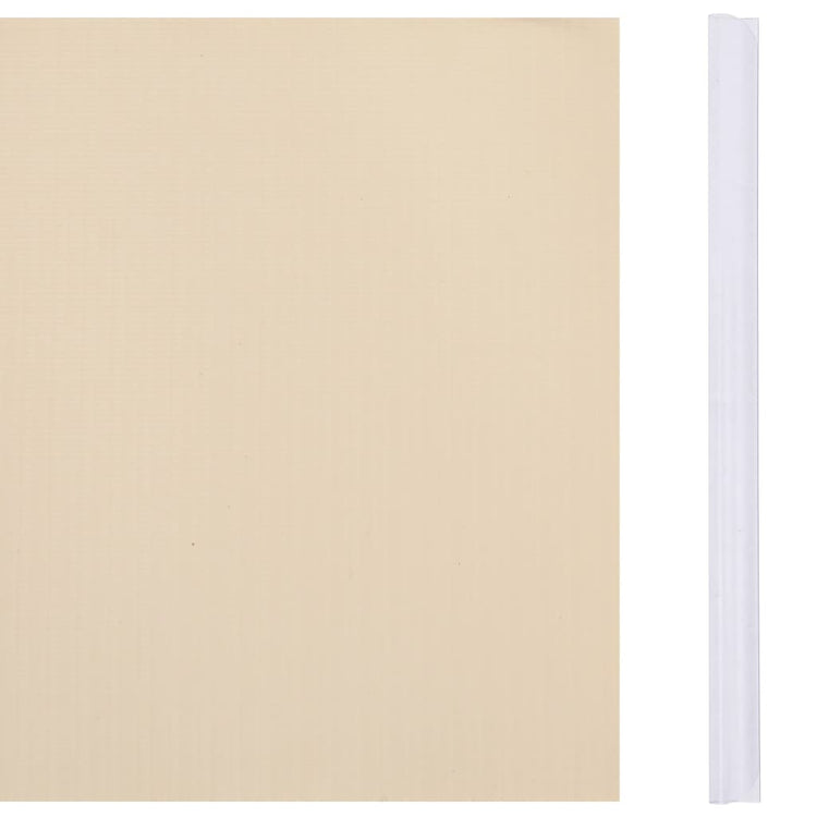 Vidaxl privacystrips 35x0,19 m pvc crèmekleurig