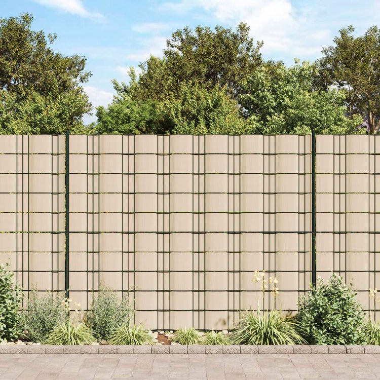 Vidaxl privacystrips 35x0,19 m pvc crèmekleurig