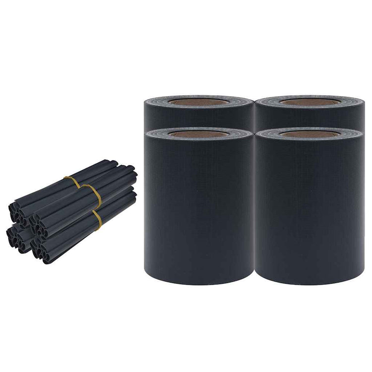 Vidaxl privacystrips 35x0,19 m pvc mat donkergrijs