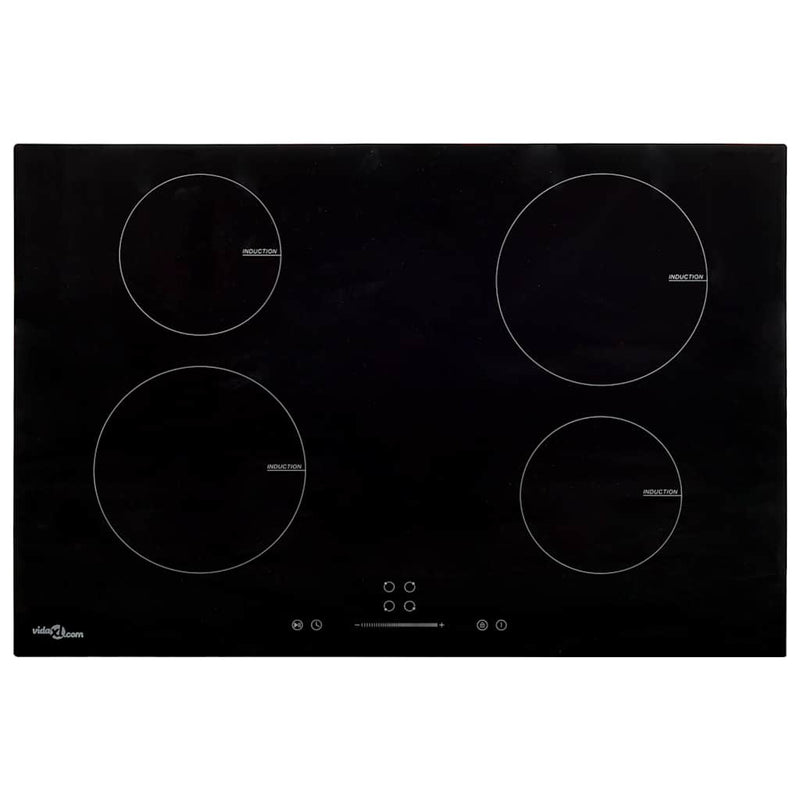 Vidaxl inductiekookplaat 4 zones aanraakbediening 7000 w 77 cm glas