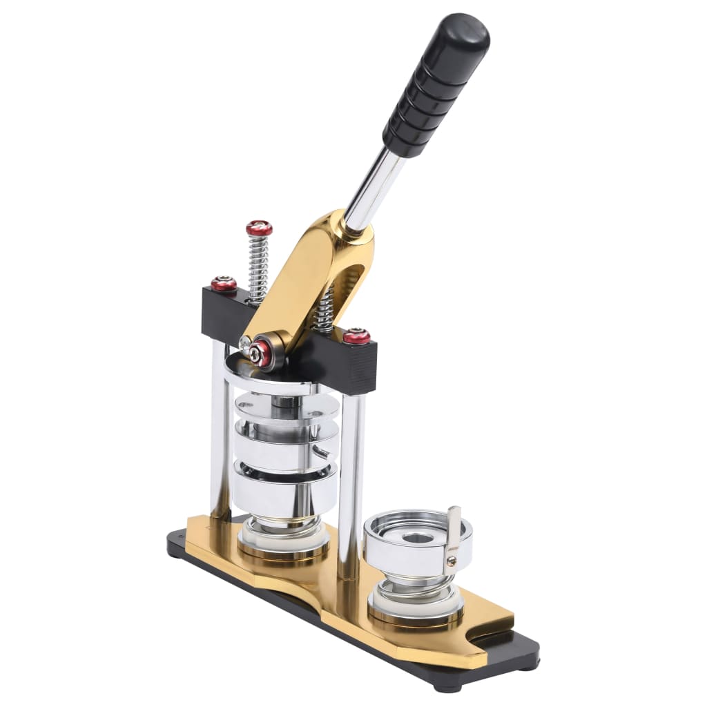 Vidaxl buttonmachine draaipunch met 500 st buttononderdelen 25 mm