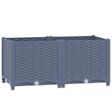 Vidaxl plantenbak verhoogd 80x40x38 cm polypropyleen - afbeelding 2